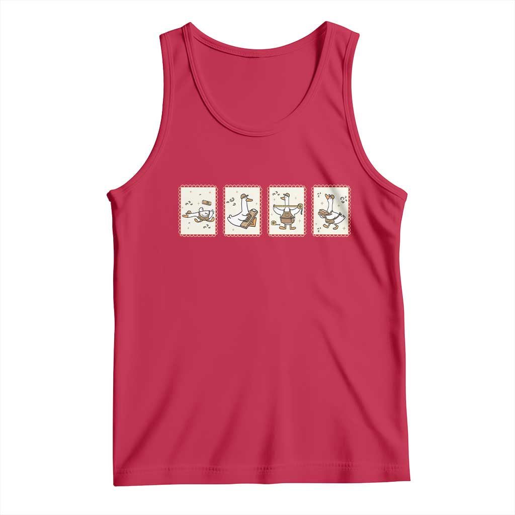 Silly Goose Builder Tank Top Funny Woodworker Dad Gift TS12 Red Print Your Wear