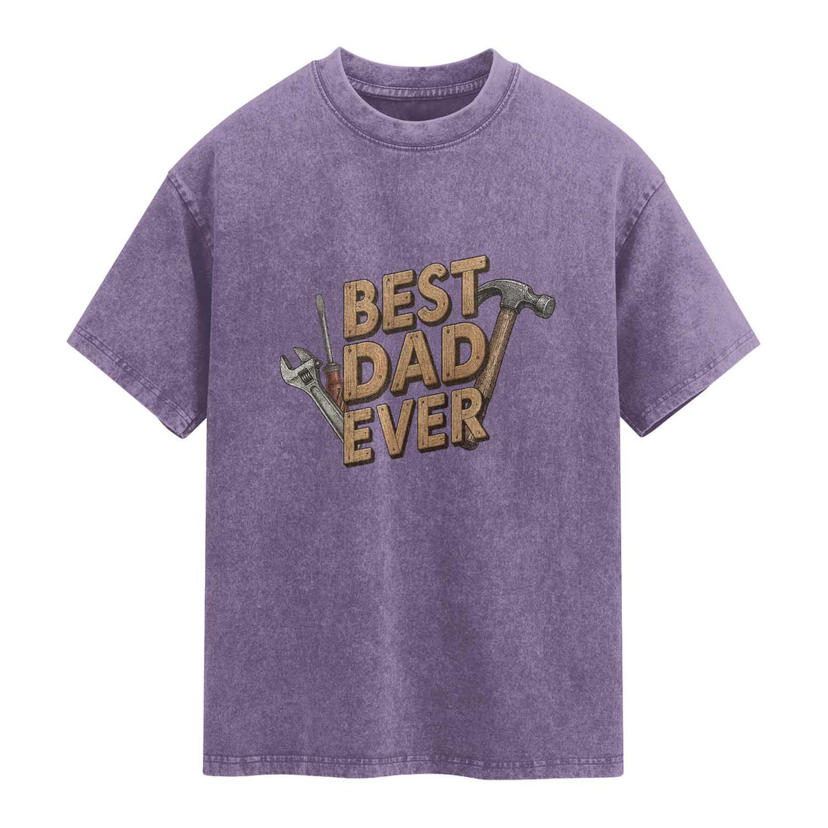 Funny Woodworking Dad Gift Washed Cotton T-Shirt Best Dad Ever