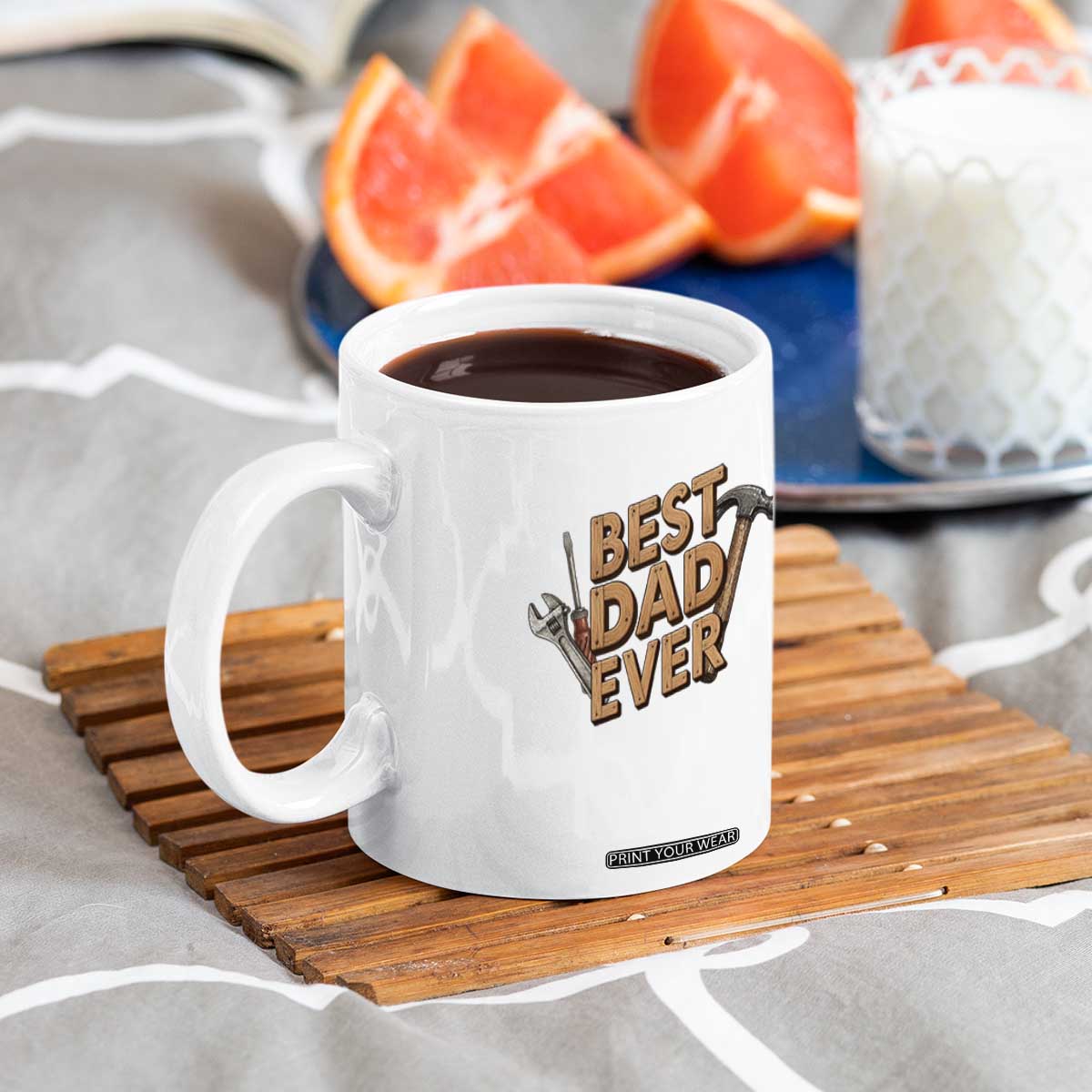 Funny Woodworking Dad Gift Coffee Mug Best Dad Ever TS12 Print Your Wear