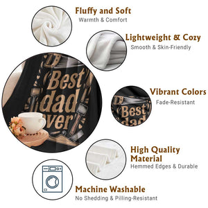 Woodworking Fathers Day Gift Throw Blanket Best Dad Ever TS12 Print Your Wear
