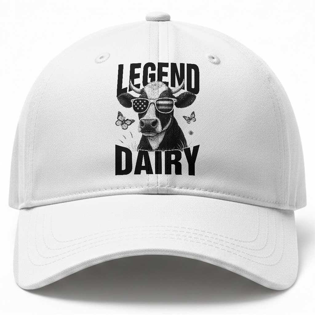 Legend Dairy Baseball Cap Funny Farmer Milk Joke Cow TS12 Print Your Wear