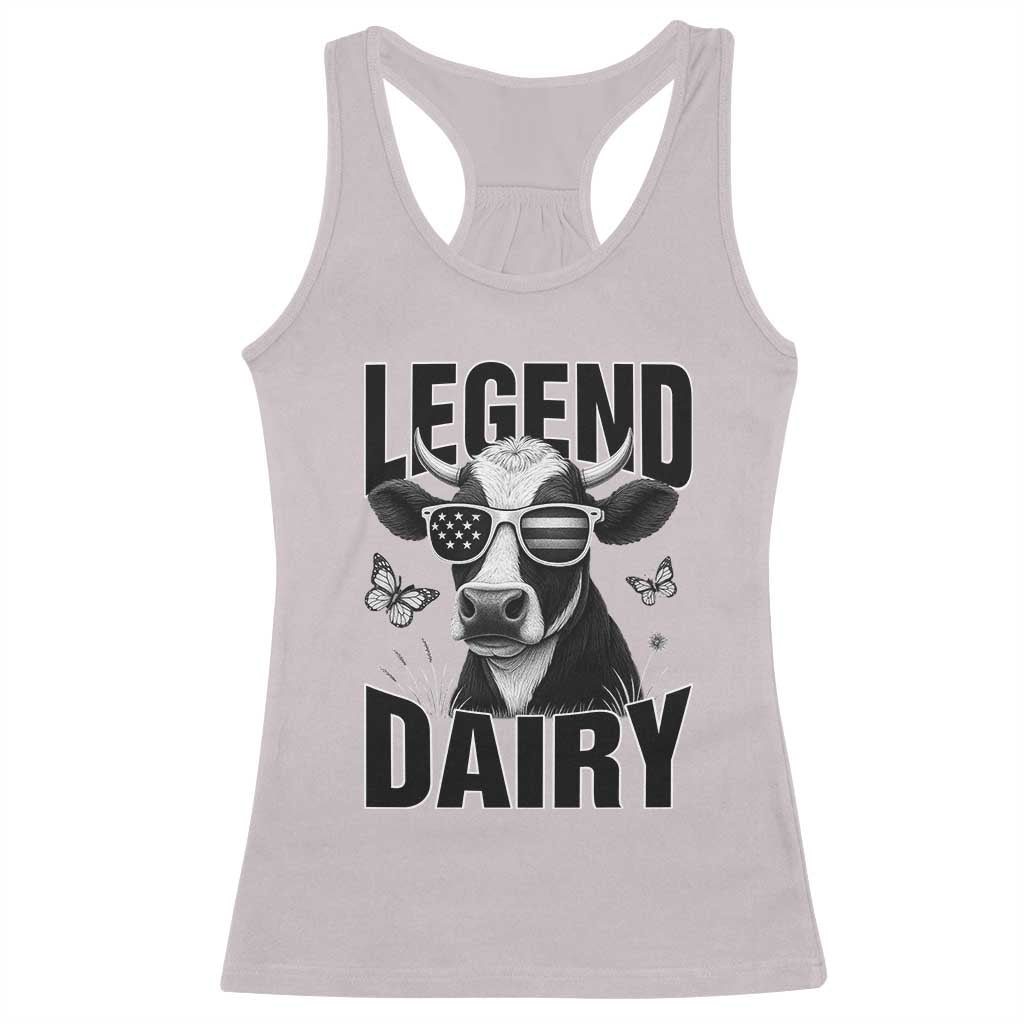 Legend Dairy Racerback Tank Top Funny Farmer Milk Joke Cow TS12 Ice Gray Print Your Wear