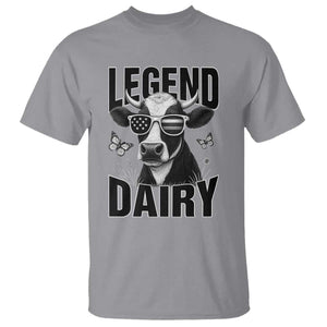 Legend Dairy T Shirt Funny Farmer Milk Joke Cow TS12 Sport Gray Print Your Wear