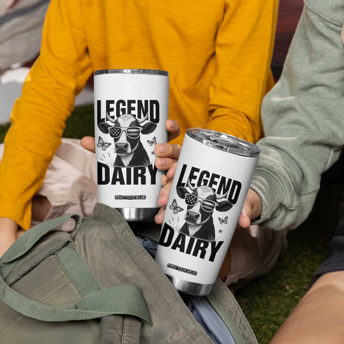 Legend Dairy Tumbler Cup Funny Farmer Milk Joke Cow TS12 Print Your Wear