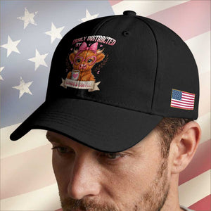 Easily Distracted By Cow And Coffee Baseball Cap Funny Highland Cow TS12 Print Your Wear