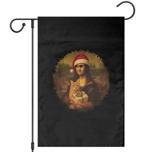 Chritsmas Mona Lisa Garden Flag Funny Holiday Kitty Lover TS12 White Print Your Wear