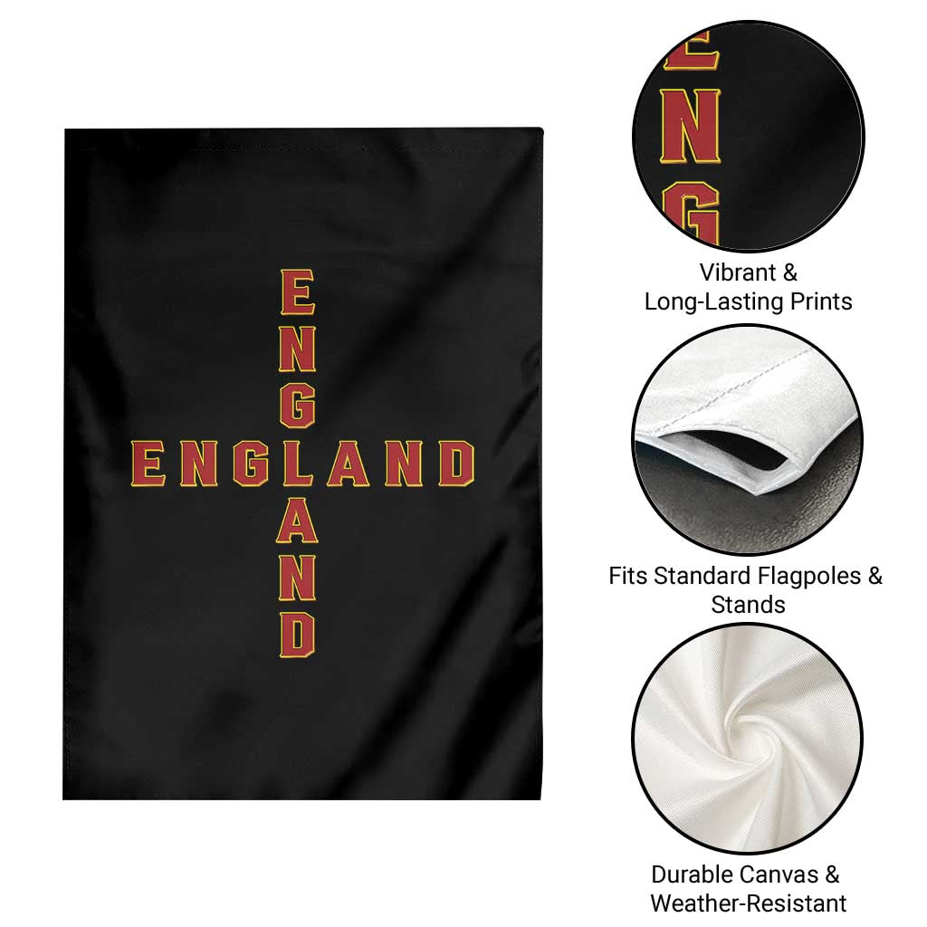 England Pride Cross Shape Typography Graphic Garden Flag TS12 Print Your Wear