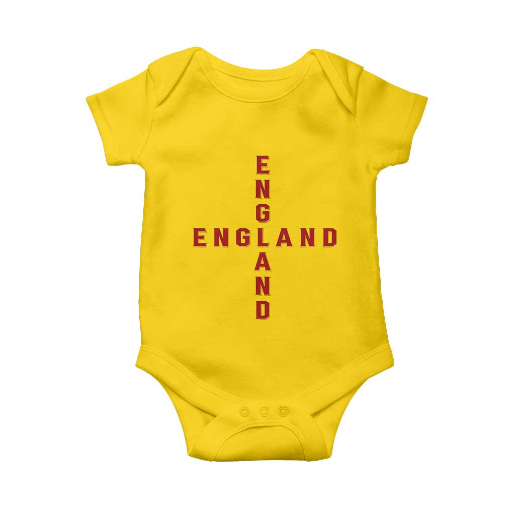 England Pride Cross Shape Typography Graphic Baby Onesie TS12 Daisy Print Your Wear