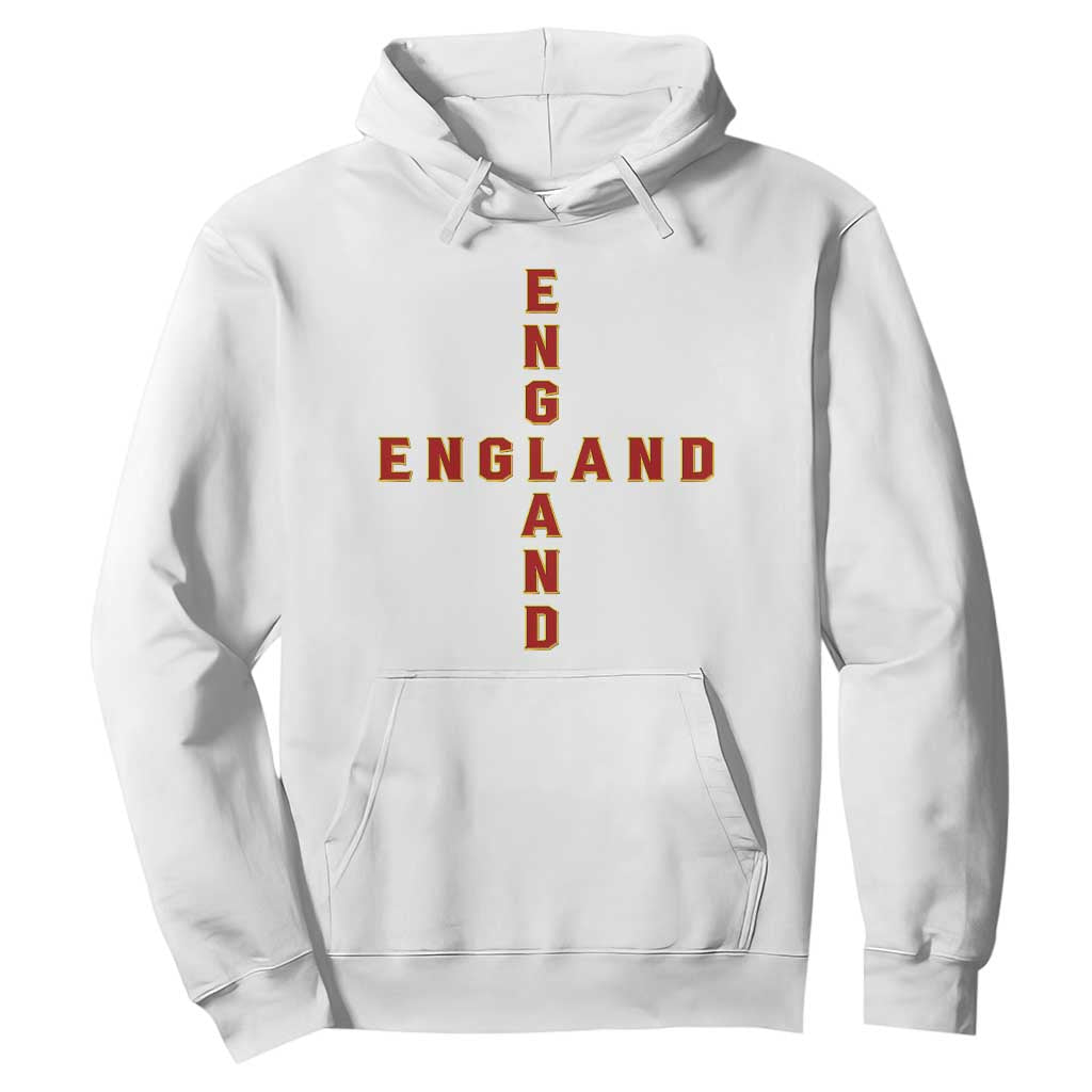 England Pride Cross Shape Typography Graphic Hoodie TS12 White Print Your Wear