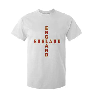England Pride Cross Shape Typography Graphic T Shirt For Kid TS12 White Print Your Wear