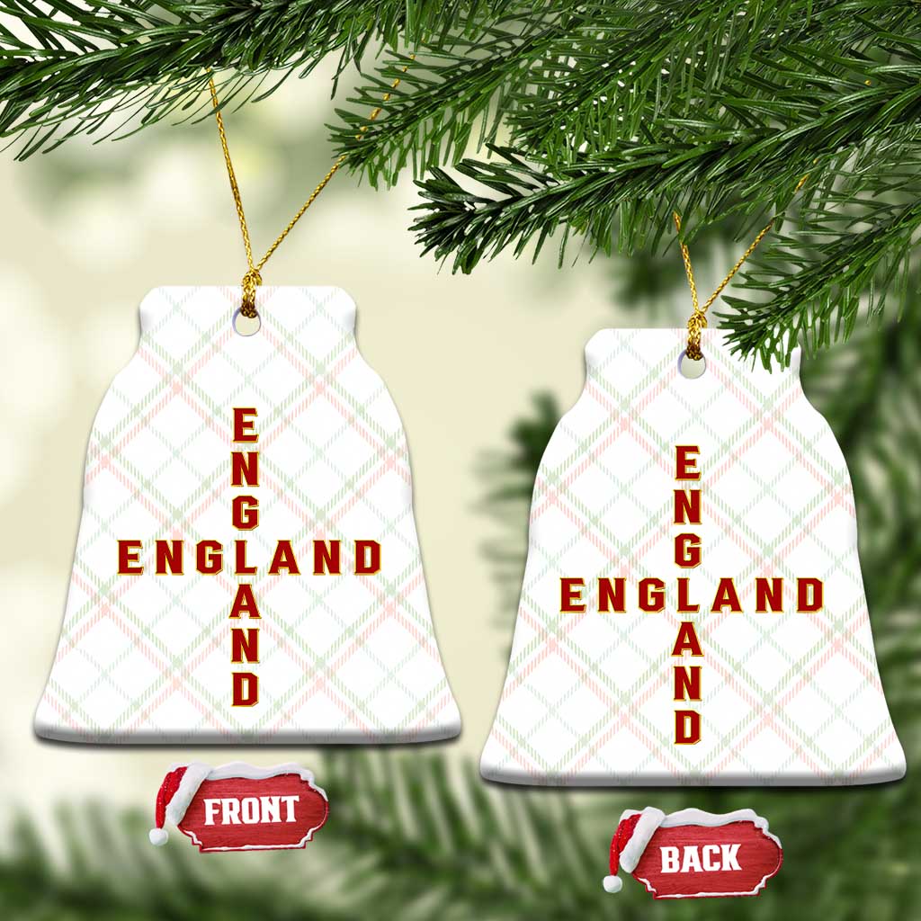 England Pride Cross Shape Typography Graphic Ceramic Ornament TS12 Print Your Wear