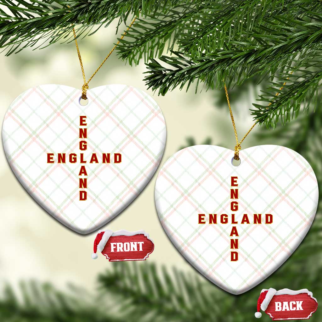 England Pride Cross Shape Typography Graphic Ceramic Ornament TS12 Print Your Wear