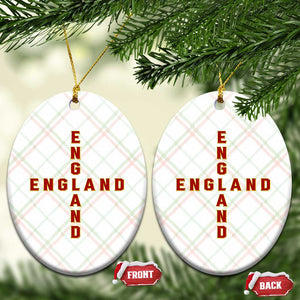 England Pride Cross Shape Typography Graphic Ceramic Ornament TS12 Print Your Wear