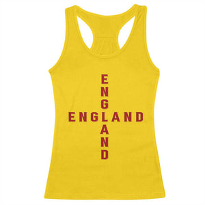 England Pride Cross Shape Typography Graphic Racerback Tank Top TS12 Daisy Print Your Wear