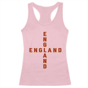 England Pride Cross Shape Typography Graphic Racerback Tank Top TS12 Light Pink Print Your Wear
