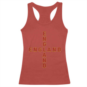 England Pride Cross Shape Typography Graphic Racerback Tank Top TS12 Red Print Your Wear