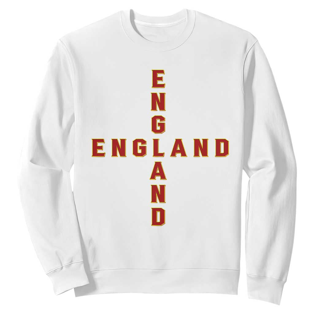 England Pride Cross Shape Typography Graphic Sweatshirt TS12 White Print Your Wear