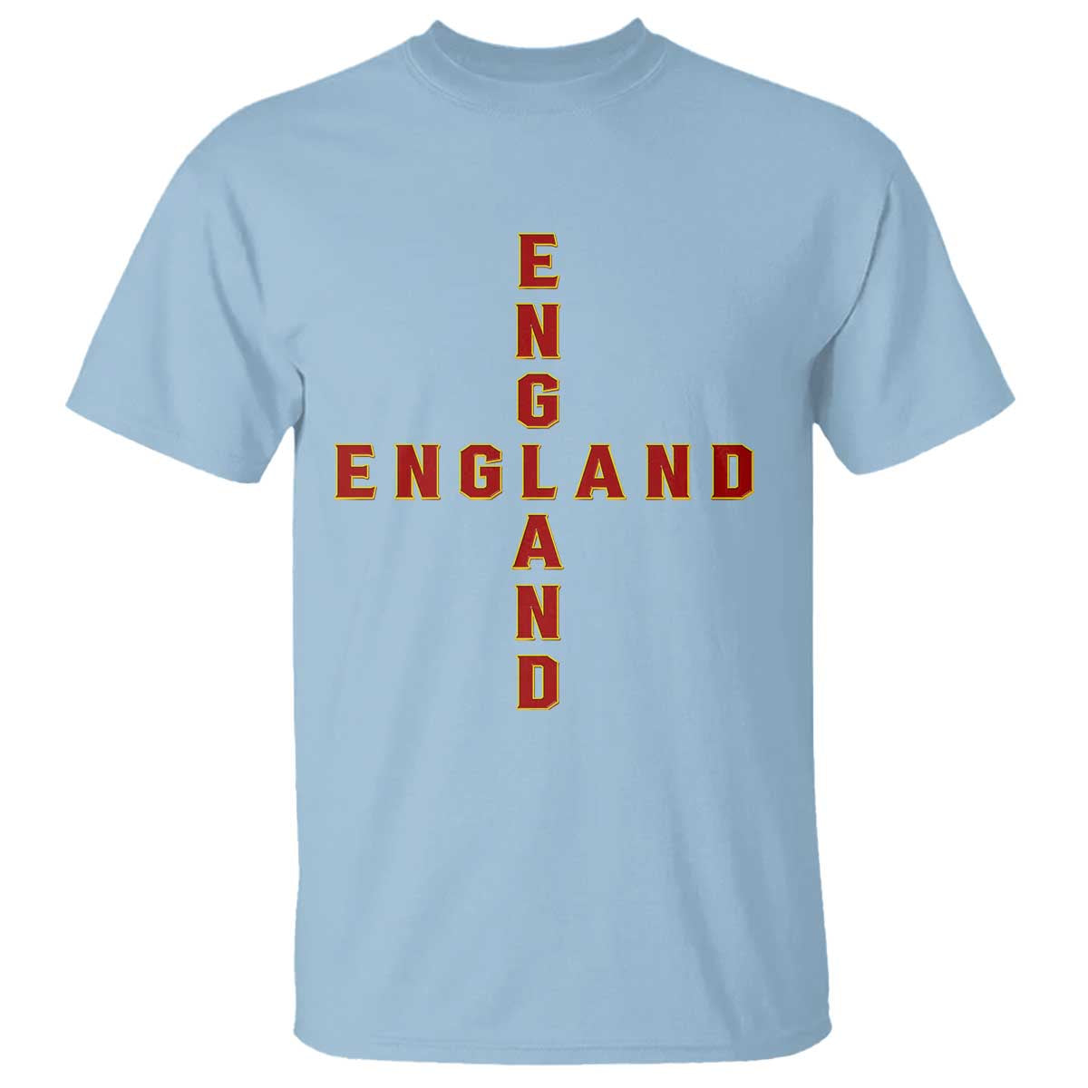 England Pride Cross Shape Typography Graphic T Shirt TS12 Light Blue Print Your Wear