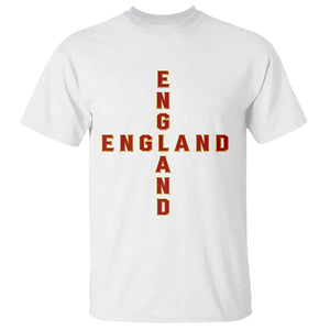 England Pride Cross Shape Typography Graphic T Shirt TS12 White Print Your Wear