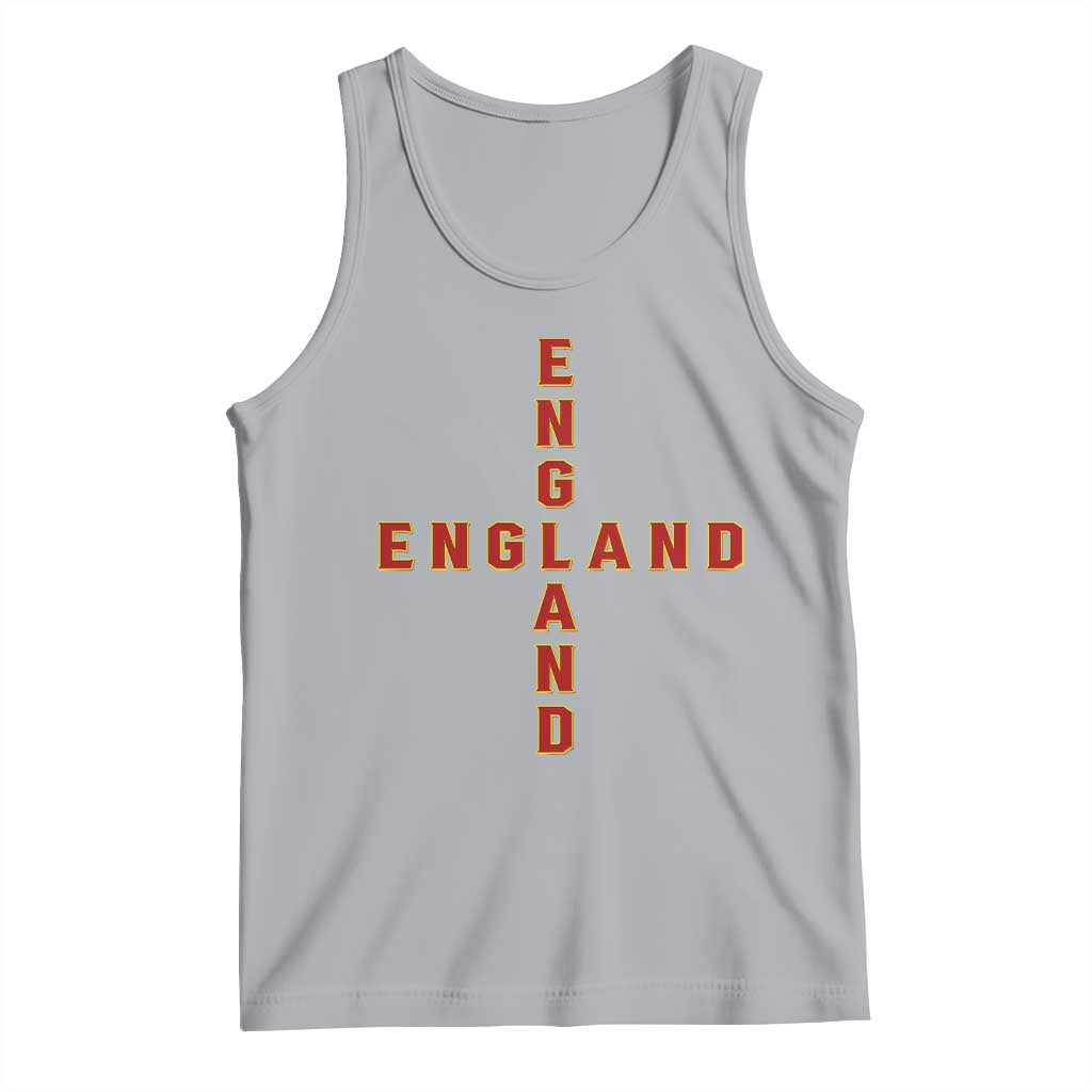 England Pride Cross Shape Typography Graphic Tank Top TS12 Athletic Heather Print Your Wear