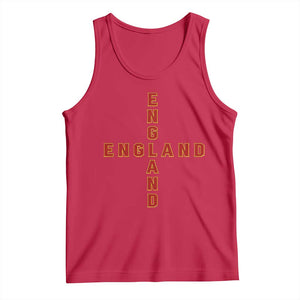 England Pride Cross Shape Typography Graphic Tank Top TS12 Red Print Your Wear