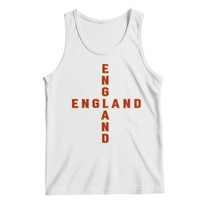 England Pride Cross Shape Typography Graphic Tank Top TS12 White Print Your Wear