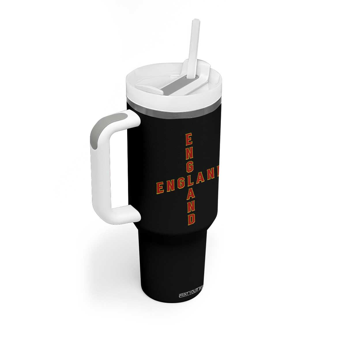 England Pride Cross Shape Typography Graphic Tumbler With Handle TS12 Print Your Wear