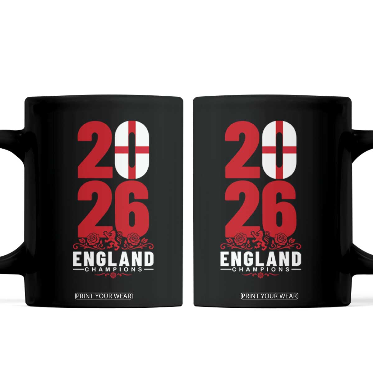 Vintage England Champions Coffee Mug Football Supporter Graphic TS12 Black Print Your Wear