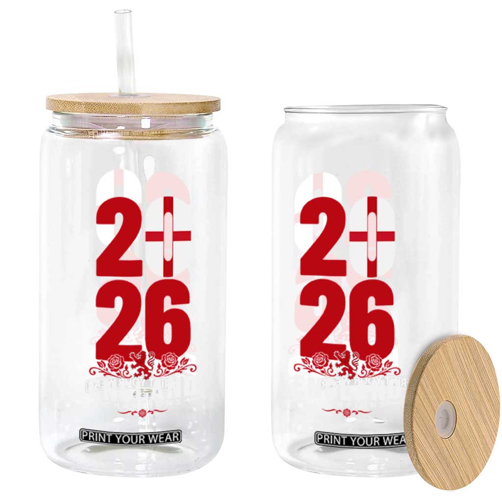 Vintage England Champions Glass Can Football Supporter Graphic TS12 Print Your Wear