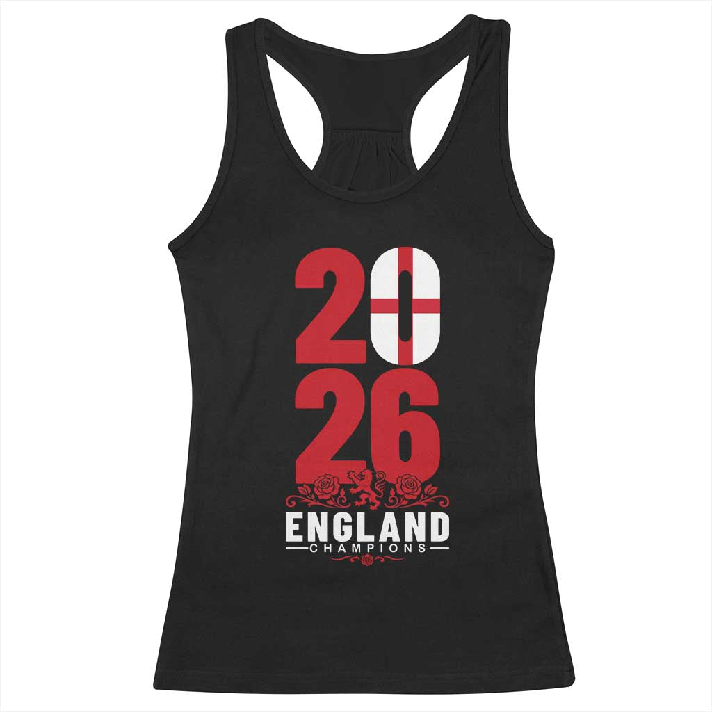Vintage England Champions Racerback Tank Top Football Supporter Graphic TS12 Black Print Your Wear
