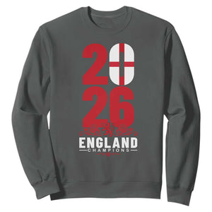 Vintage England Champions Sweatshirt Football Supporter Graphic TS12 Dark Heather Print Your Wear