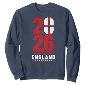 Vintage England Champions Sweatshirt Football Supporter Graphic TS12 Navy Print Your Wear