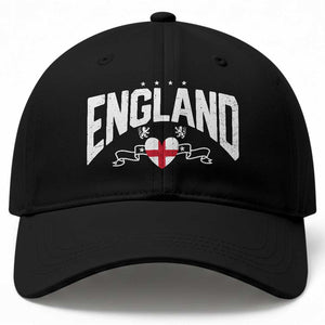 England Flag Heart Baseball Cap Patriotic English Pride Graphic Gift TS12 Print Your Wear