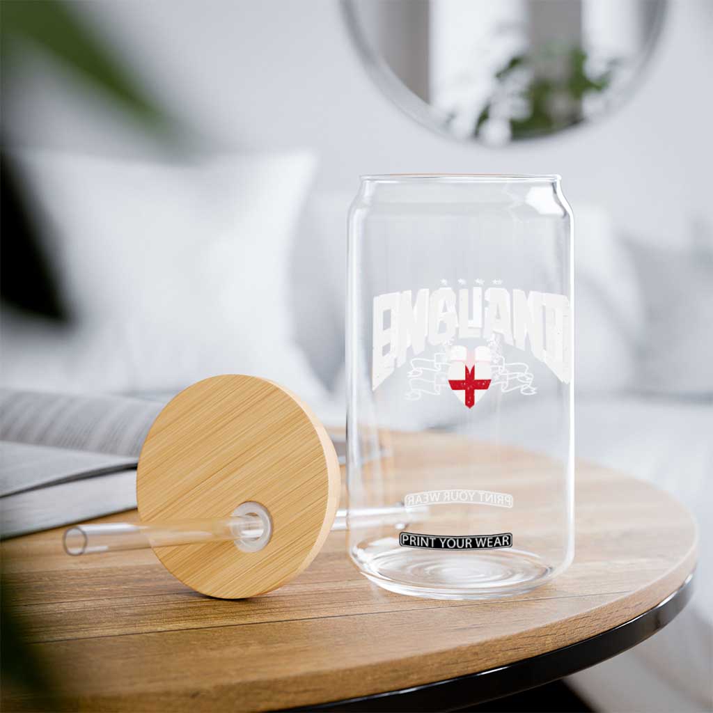 England Flag Heart Glass Can Patriotic English Pride Graphic Gift TS12 Print Your Wear