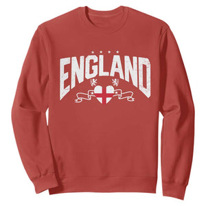 England Flag Heart Sweatshirt Patriotic English Pride Graphic Gift TS12 Red Print Your Wear