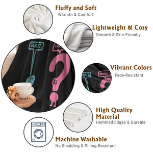 Wait What Grammar English Teacher Throw Blanket Funny Punctuation Gift TS12 Print Your Wear