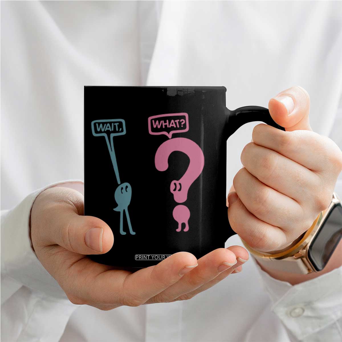 Wait What Grammar English Teacher Coffee Mug Funny Punctuation Gift TS12 Print Your Wear