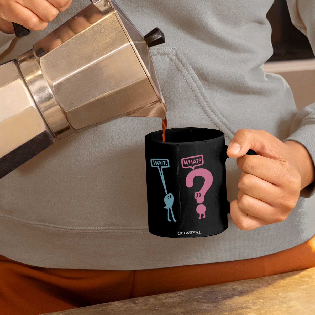 Wait What Grammar English Teacher Coffee Mug Funny Punctuation Gift TS12 Print Your Wear