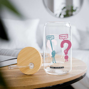 Wait What Grammar English Teacher Glass Can Funny Punctuation Gift TS12 Print Your Wear