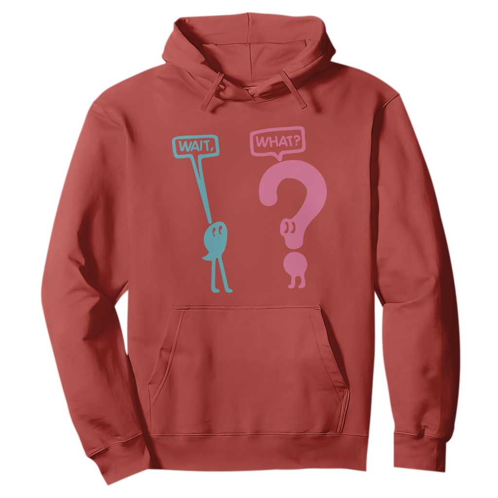 Wait What Grammar English Teacher Hoodie Funny Punctuation Gift TS12 Red Print Your Wear