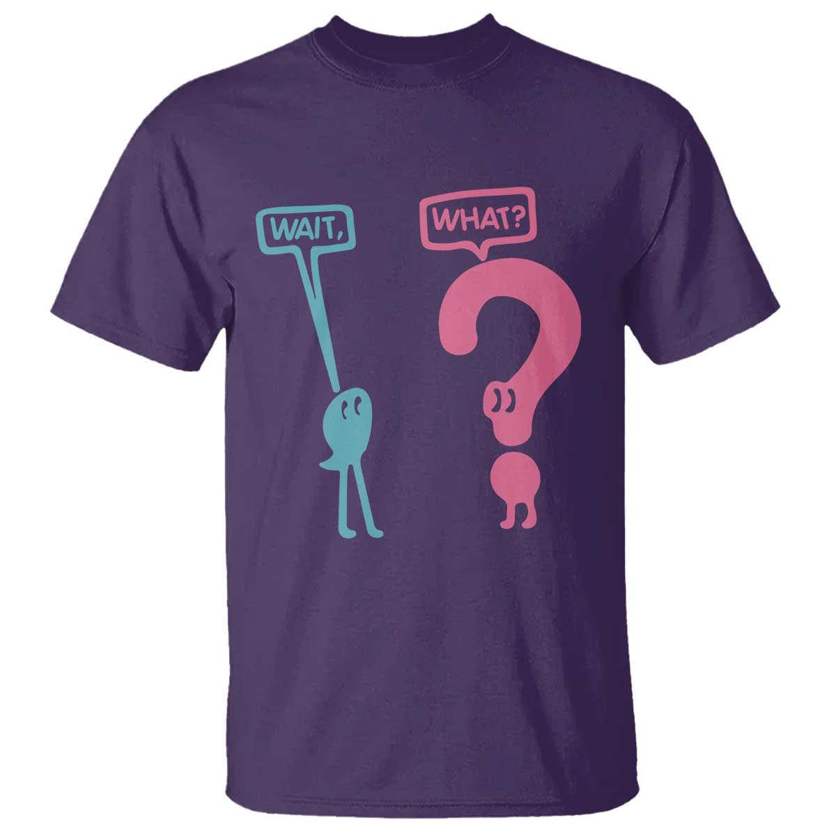 Wait What Grammar English Teacher T Shirt Funny Punctuation Gift TS12 Purple Print Your Wear
