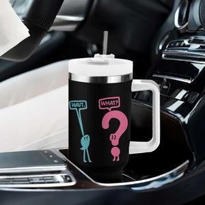 Wait What Grammar English Teacher Tumbler With Handle Funny Punctuation Gift TS12 Print Your Wear