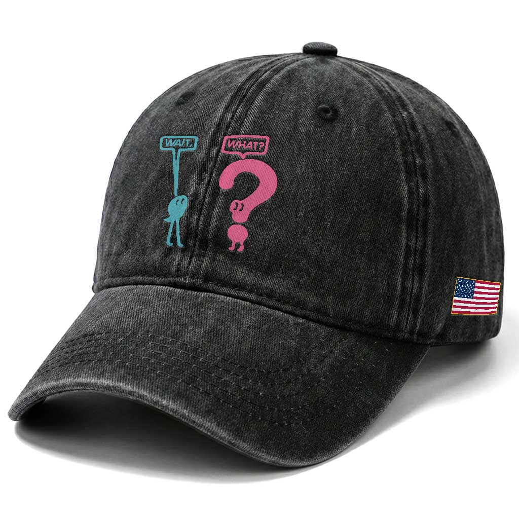 Wait What Grammar English Teacher Washed Cotton Baseball Cap Funny Punctuation Gift TS12 Print Your Wear