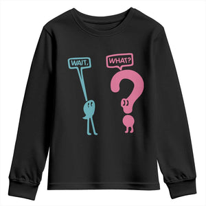 Wait What Grammar English Teacher Youth Sweatshirt Funny Punctuation Gift TS12 Black Print Your Wear