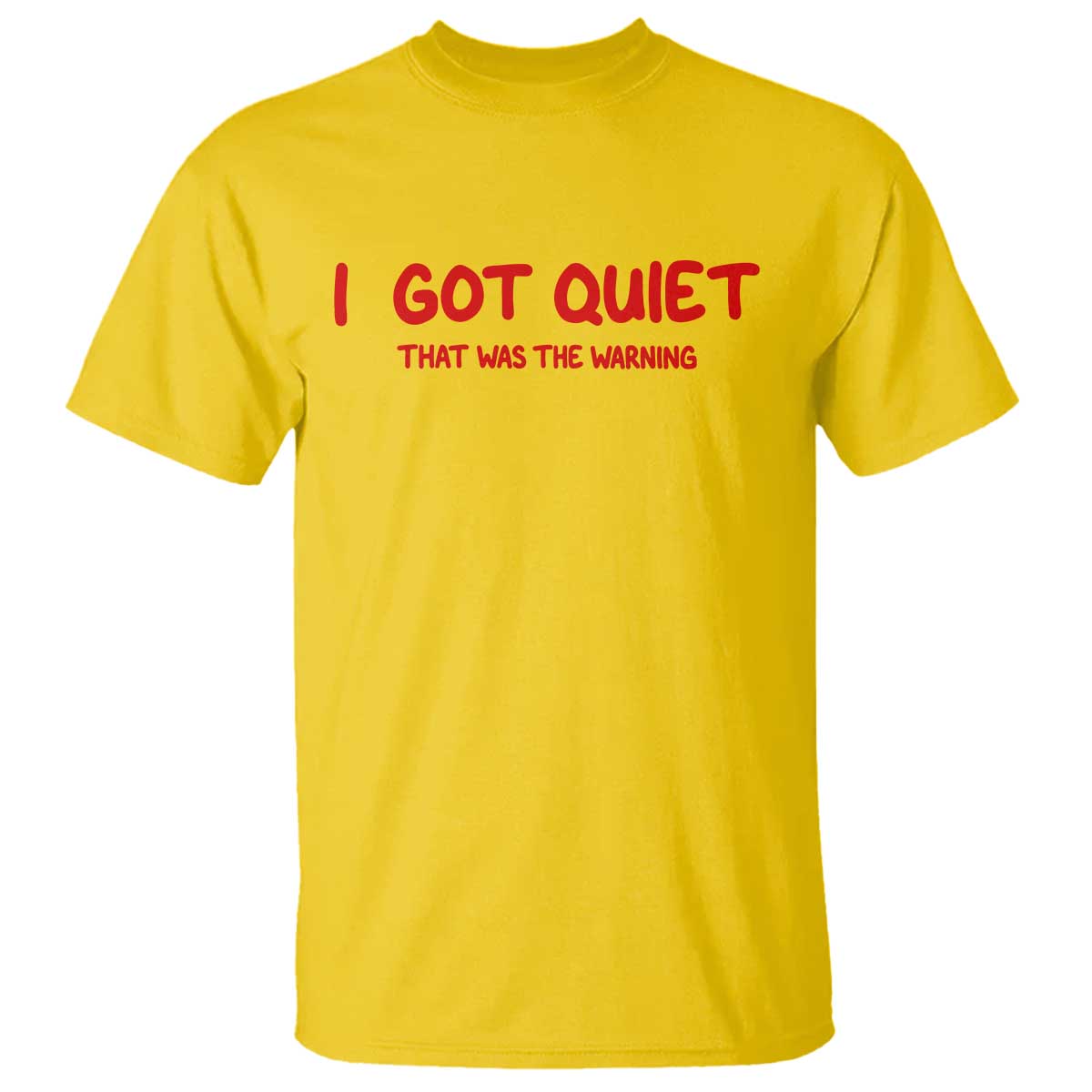 Sarcastic Mood Humor T Shirt I Got Quiet That Was The Warning TS12 Daisy Print Your Wear