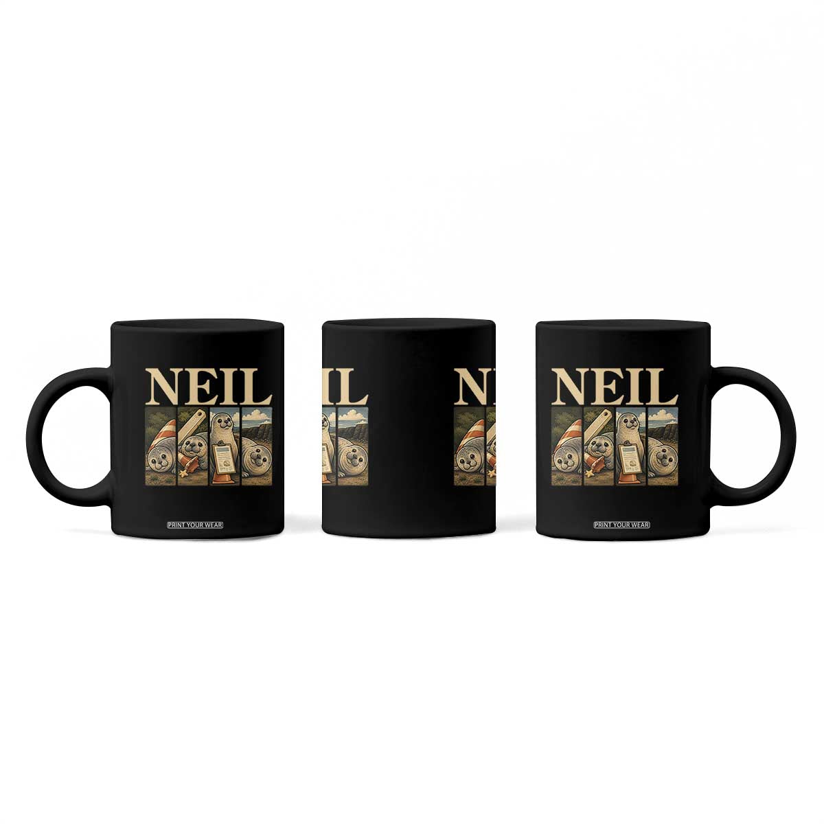 Funny Neil The Seal Coffee Mug Viral Ocean Animal Meme Graphic TS12 Print Your Wear