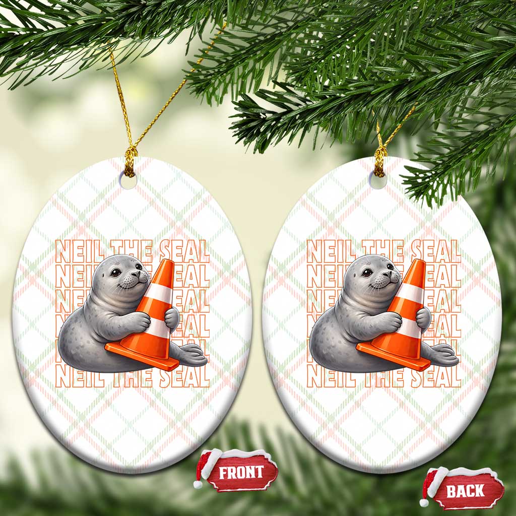 Neil The Seal Groovy Ceramic Ornament Retro Vintage Cute Seal Lover Graphic TS12 Print Your Wear