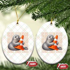 Neil The Seal Groovy Ceramic Ornament Retro Vintage Cute Seal Lover Graphic TS12 Print Your Wear