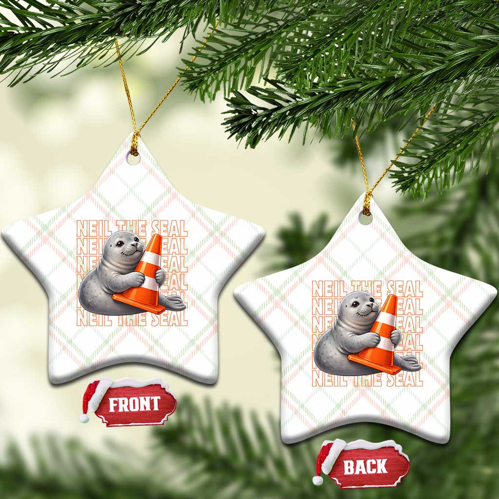 Neil The Seal Groovy Ceramic Ornament Retro Vintage Cute Seal Lover Graphic TS12 Print Your Wear