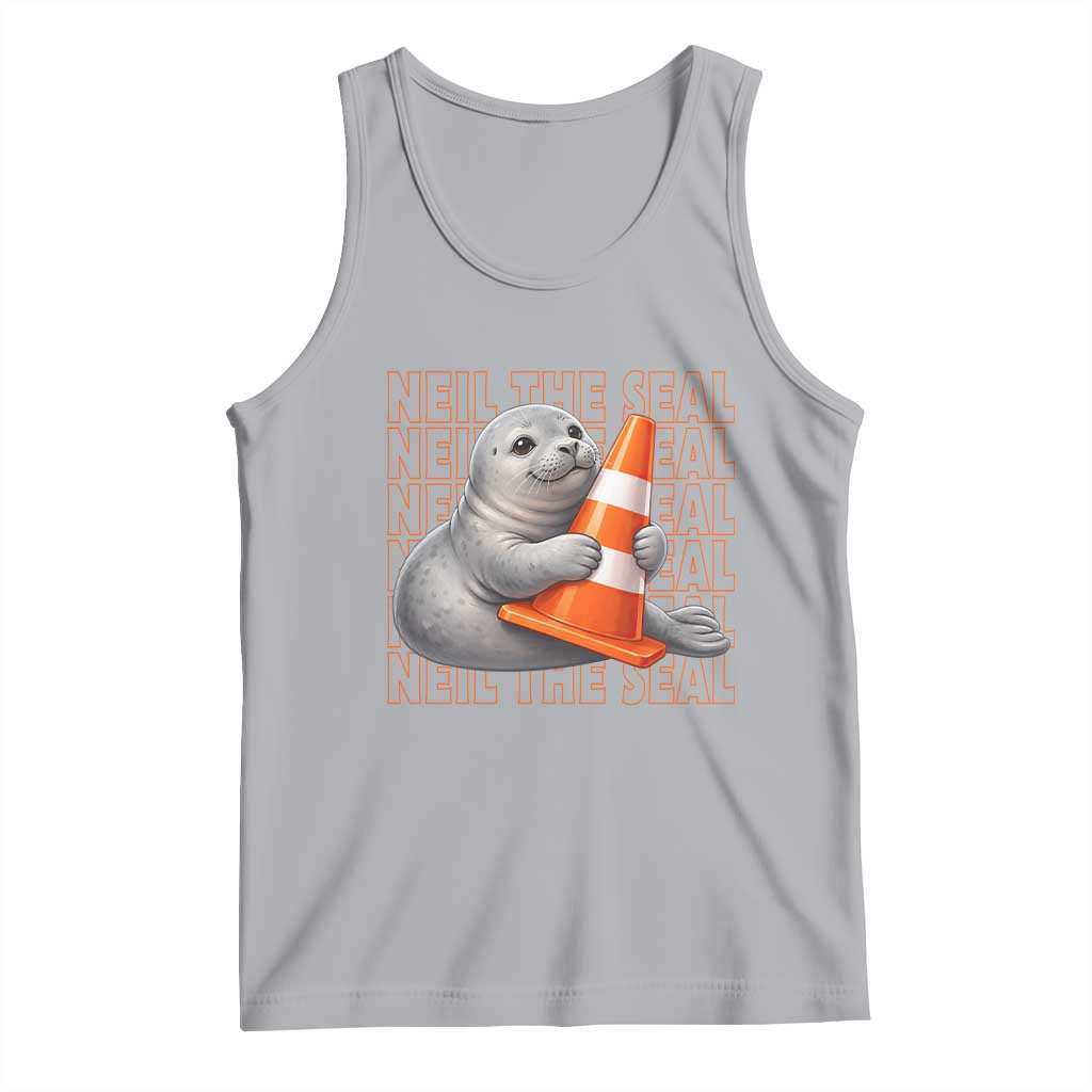 Neil The Seal Groovy Tank Top Retro Vintage Cute Seal Lover Graphic TS12 Athletic Heather Print Your Wear